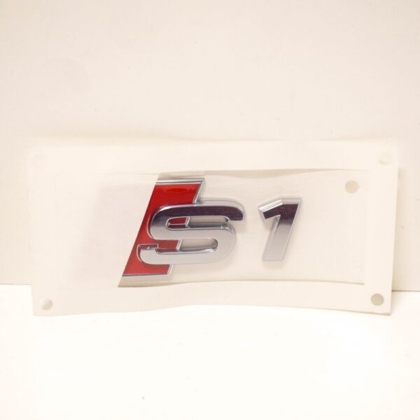 8X08537352ZZ - AUDI S1 8X Trunk Lid S1 Chrome Badge Emblem 8X08537352ZZ NEW GENUINE