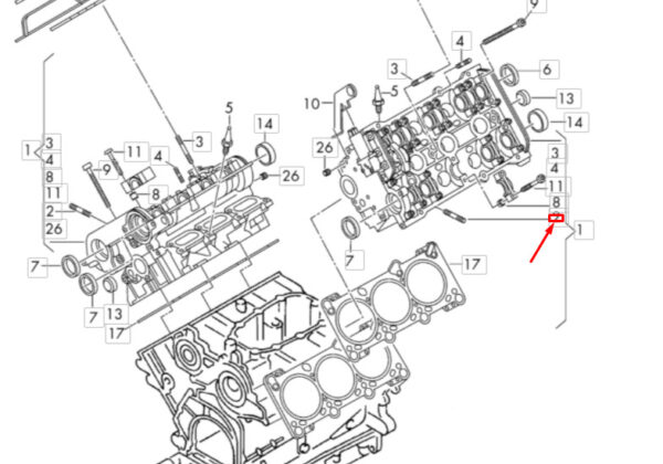 N0444115 - NEW AUDI A6 ALLROAD QUATTRO C5 ENGINE EXHAUST MANIFOLD BOLTS N0444115 ORIGINAL