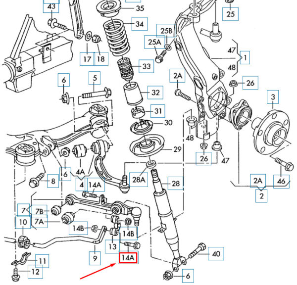 N10425302 - NEW AUDI Q3 8U FRONT ANTI-ROLL BAR HEX COLLARED BOLT N10425302 ORIGINAL