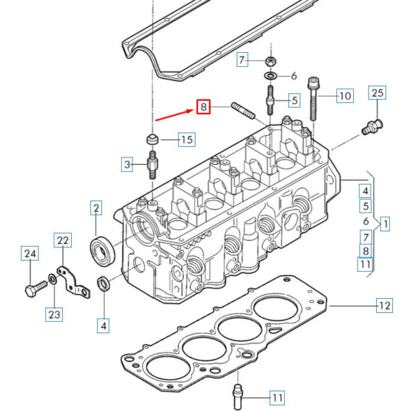 N90188902 - NEW AUDI A1 MK1 EXHAUST MANIFOLD STUD N90188902 ORIGINAL