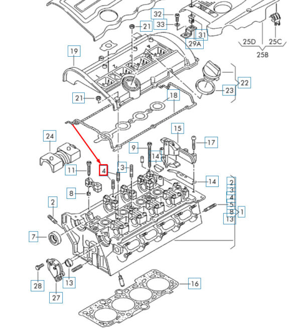 N90835802 - NEW AUDI TT 8N CYLINDER HEAD THREAD PIN N90835802 ORIGINAL