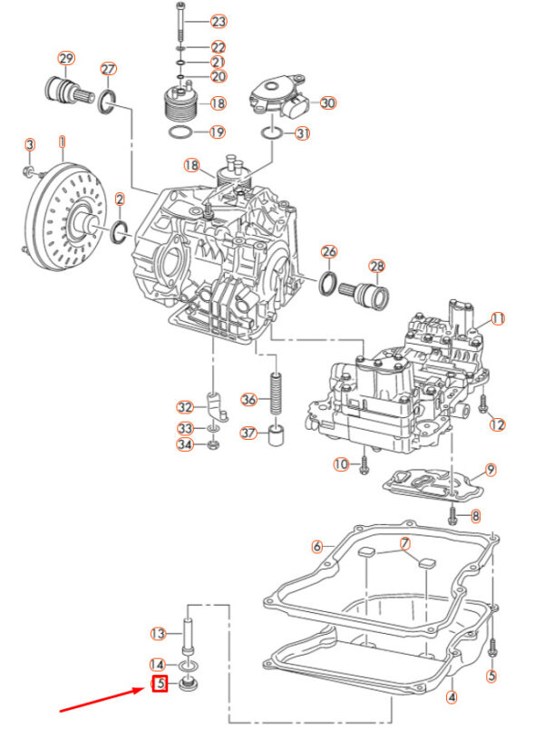 WHT000310A - NEW AUDI Q3 8U TRANSMISSION OIL SUMP CONNECTOR WHT000310A ORIGINAL