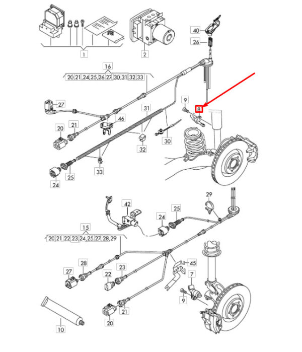 WHT003856C - NEW AUDI Q3 F3 REAR RIGHT SPEED SENSOR WHT003856B 19-19 GENUINE