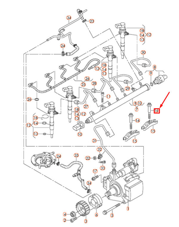 WHT004739 - NEW AUDI A1 8X SHEAD SCREW WITH INTERIOR MULTIHEAD WHT004739 ORIGINAL
