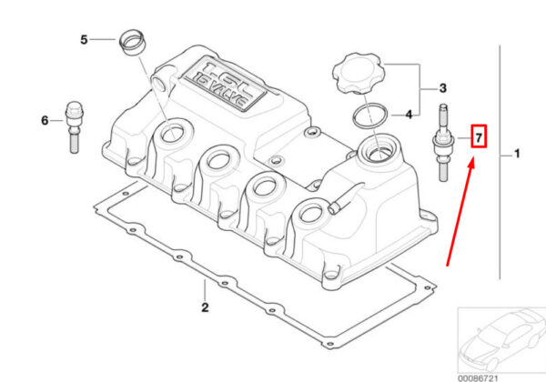 11121487178 - NEW MINI CONVERTIBLE R52 VALVE COVER SCREW 1487178 11121487178 ORIGINAL
