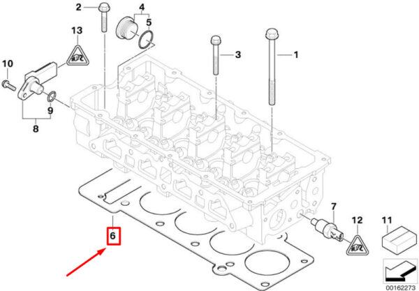 11127508544 - NEW MINI COOPER R50, R53 ENGINE CYLINDER HEAD GASKET 11127508544 7508544 ORIGINAL