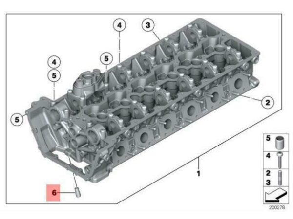 11127564891 - OEM BMW F01 F01N F02 ENGINE CYLINDER HEAD OIL CHECK VALVE 11127564891 GENUINE