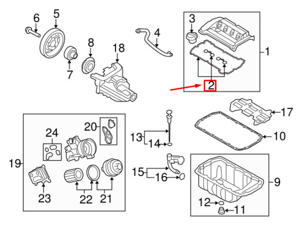 11127572851 - MINI COOPER R56 ENGINE VALVE COVER GASKET 11127572851 NEW GENUINE