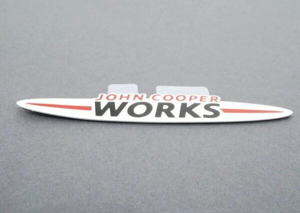 11127612172 - NEW MINI R55N R56N R57N R58 JCW ENGINE COVER EMBLEM BADGE 11127612172 ORIGINAL