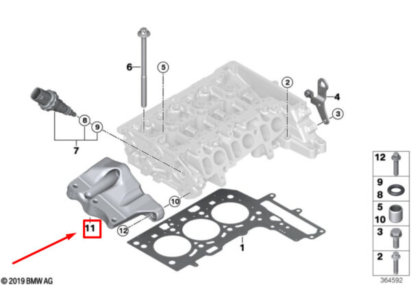 11128511299 - MINI F60 engine mount right 11128511299 8511299 NEW ORIGINAL