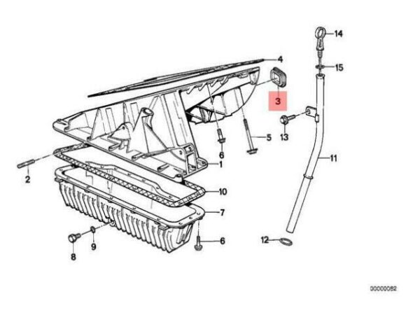 11131717720 - NEW BMW E30 E34 E36 Z3 CONVERTIBLE ENGINE OIL TUB COVER 11131717720 ORIGINAL