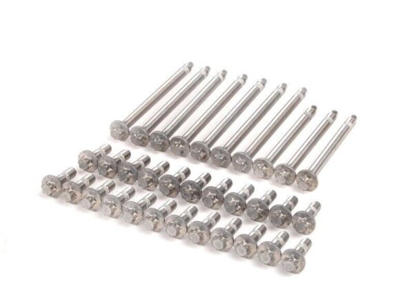11132210959 - BMW E80 E88 E90 E91 E92 Original Engine Oil Cup Bolt Set