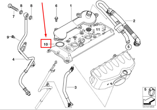 11157830966 - NEW BMW Z4 E86 ENGINE CRANKCASE VALVE 7830966 11157830966 GENUINE