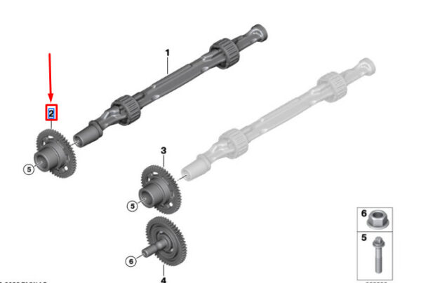 11278471860 - MINI COOPER F56 ENGINE BALANCE SHAFT GEAR 11278471860 NEW GENUINE