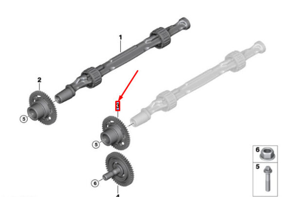 11278471861 - MINI COOPER F56 ENGINE BALANCE SHAFT GEAR 11278471861 NEW GENUINE