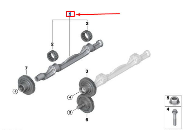 11278487233 - MINI COOPER F56 ENGINE BALANCE SHAFT 11278487233 NEW GENUINE