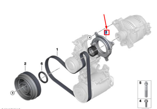 11289485813 - MINI COOPER F56 ENGINE BELT TENSIONER 11289485813 NEW GENUINE