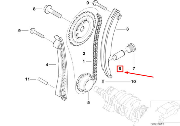 11317510801 - MINI COOPER R50 Control Chain Clamp 11317510801 NEW REAL