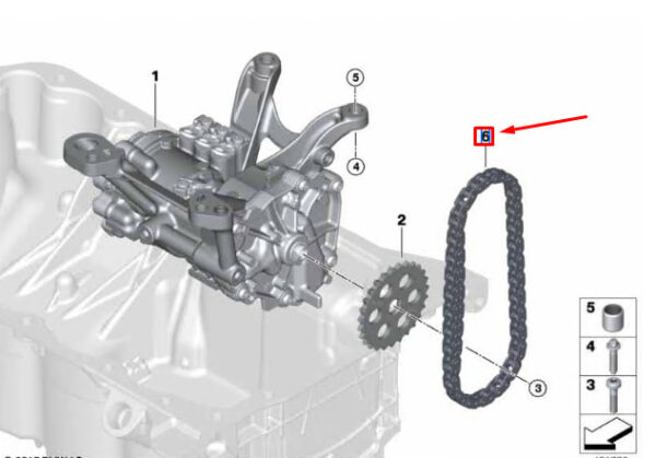 11418482271 - MINI COOPER F56 Engine Oil Pump Drive Chain 11418482271 NEW GENUINE