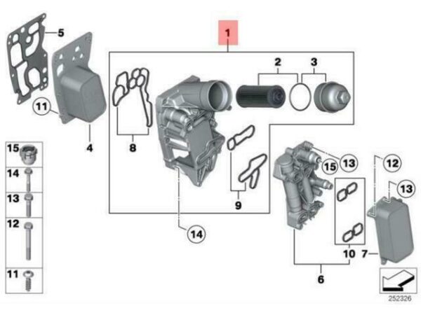 11428507697 - OEM BMW E84 E90N E91N E92N E93N F01N F02N F06 OIL FILTER 11428507697 GENUINE