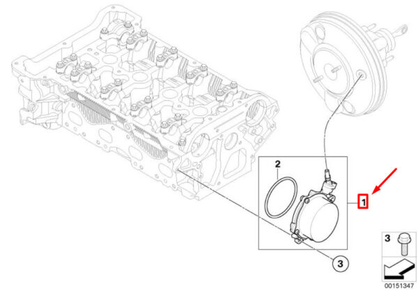 11667556919 - MINI COOPER S R56 brake vacuum pump 11667556919 NEW ORIGINAL