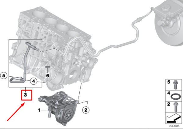 11668509027 - MINI COUNTRYMAN R60 BRAKE VACUUM LINE 11668509027 8509027 NEW GENUINE