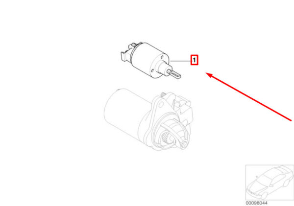 12411517332 - OEM MINI COOPER R50, R53 STARTER SOLENOID SWITCH 1517332 12411517332 GENUINE