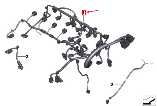 12517567127 - MINI CONVERTIBLE R57 ENGINE FUEL INJECTOR WIRING HARNESS 12517567127 NEW GENUINE