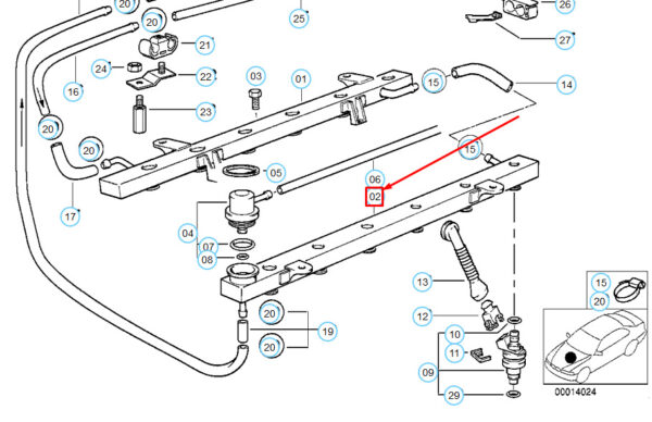 13531704142 - BMW 7 E38 injection tube 13531704142 1704142 NEW REAL