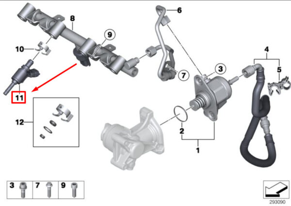 13538682350 - MINI COOPER S R56 High Pressure Fuel RP Injector 13538682350 NEW REAL