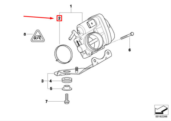 13547509045 - NEW OEM MINI COOPER S R53 THROTTLE HOUSING GASKET 13547509045 GENUINE