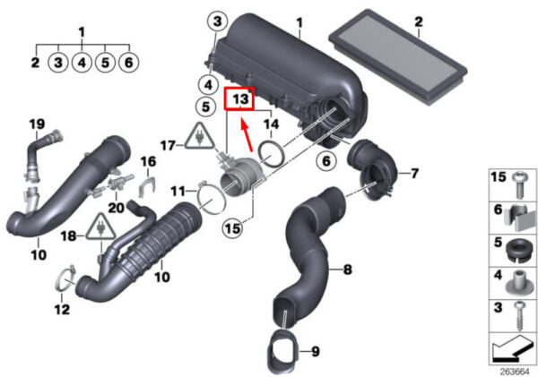 13627542418 - Mass Air Flow Sensor MINI CONVERTIBLE R57 7542418 13627542418 NEW GENUINE