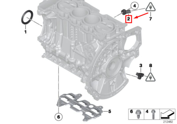 13627552114 - NEW OEM MINI COOPER S COUPE R58 ENGINE KNOCK SENSOR 13627552114 GENUINE