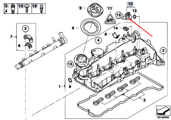 13627803093 - Mini Paceman R61 Camshaft Position Sensor 13627803093 1.6 Petrol NEW