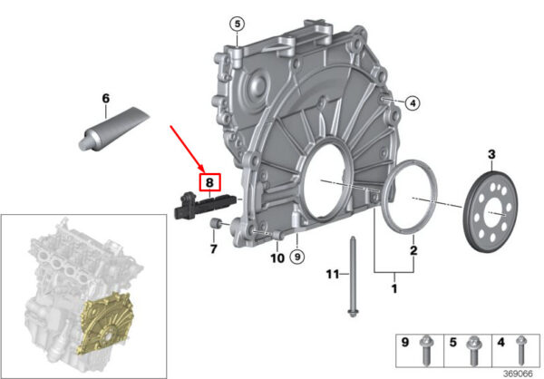 13627806782 - MINI COOPER F56 crankshaft sensor 7806782 13627806782 NEW ORIGINAL