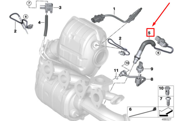 13628509030 - NEW MINI PACEMAN R61 LAMBDA OXYGEN SENSOR 8509030 13628509030 ORIGINAL