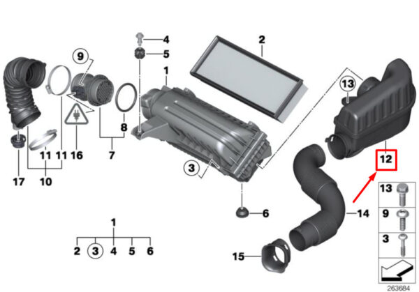 13712754425 - NEW MINI COUNTRYMAN R60 ENGINE AIR INTAKE MANIFOLD 2754425 13712754425 ORIGINAL