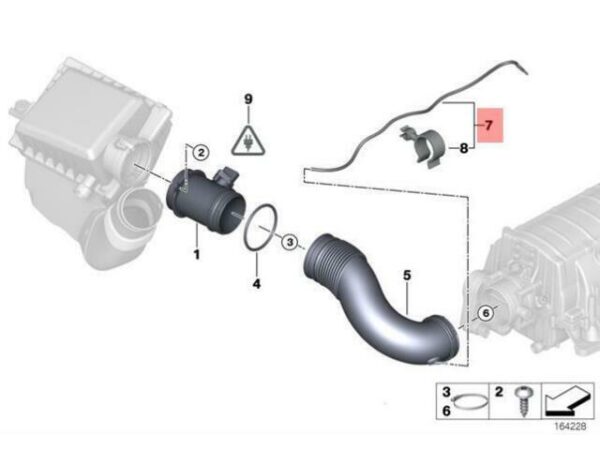 13717525720 - NEW VENT PIPE BMW E60 E63 E64 545I 645CI CONVERTIBLE COUPE 13717525720 04-04 GENUINE