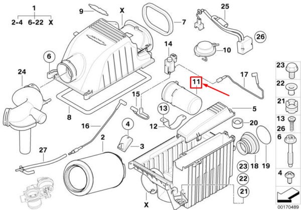 13717558383 - MINI CONVERTIBLE R52 vacuum tank 13717558383 7558383 NEW ORIGINAL