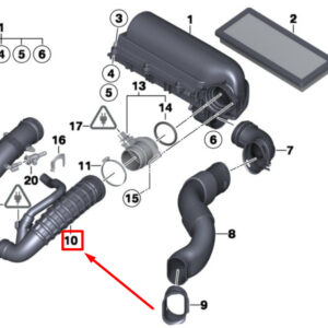 13717583683 - NEW MINI -LANDSMANN R60 ENGINE AIR DUCT 13717583683 7583683 GENUINE