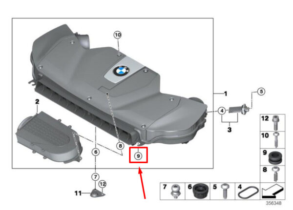 13718626735 - NEW BMW X6 F16, F86 SUCTION SOUND RUBBER -GROMMET 13718626735 8626735 ORIGINAL