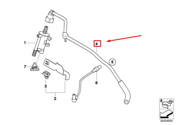 13907541090 - NEW OEM MINI COOPER S R53 FUEL TANK BREATHER LINE 13907541090 GENUINE