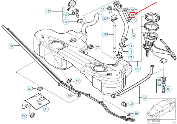 16116772294 - NEW BMW 3 SERIES E46 FUEL INJECTION SYSTEM HOSE 16116772294 6772294