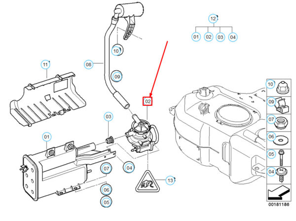 16117158983 - MINI Cooper R50 Leak Diagnostic Pump 16117158983 7158983 NEW REAL