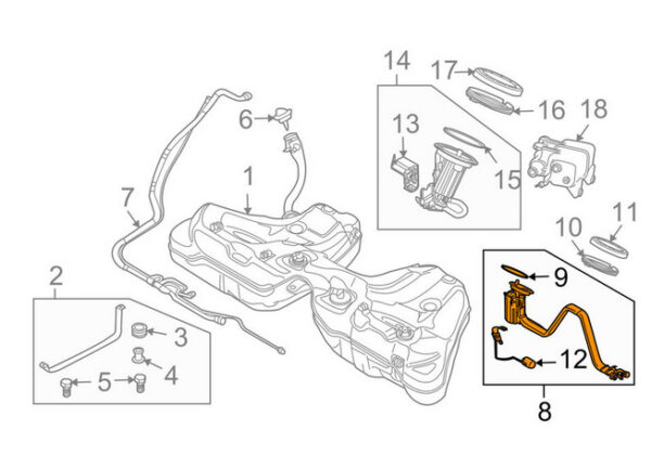 16117373521 - NEW BMW 5 E60 FUEL PUMP TANK 16117373521 7373521 OEM