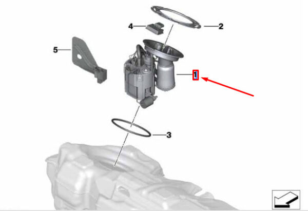 16117473447 - BMW 4 Convertible G23 Fuel Delivery Module 16117473447 NEW GENUINE
