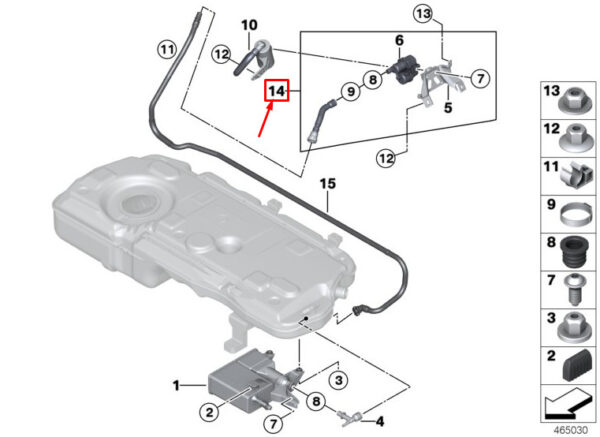 16119811657 - MINI COUNTRYMAN R60 LEAK DIAGNOSTIC PUMP WITH BRACKET 16119811657 NEW GENUINE