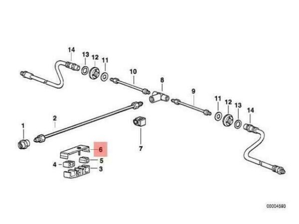 16121181594 - OEM BMW E38 SALOON FUEL LINE BRACKET 16121181594 GENUINE NEW