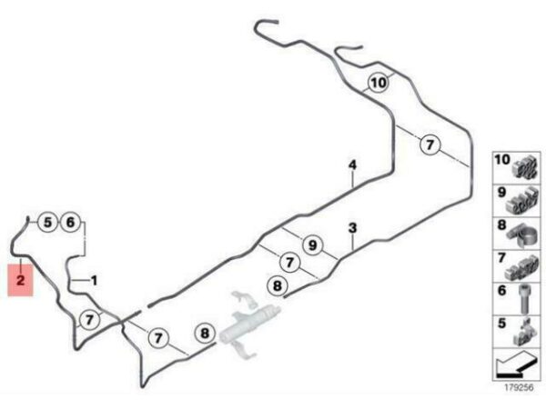 16127186247 - OEM BMW F01 F01N F02 F02N SALOON FRONT FUEL RETURN LINE 16127186247 GENUINE