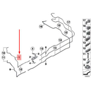 16127220166 - NEW BMW 7 F01 FRONT FUEL LINE FEED LINE 16127220166 7220166 GENUINE